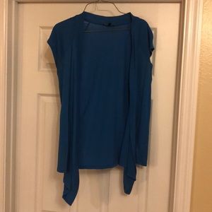 Express blue cover up, short sleeve